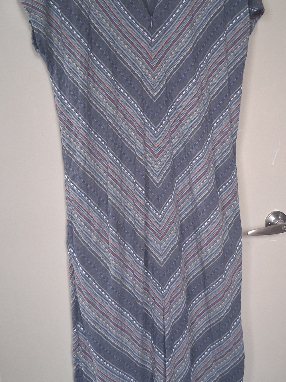 Kate Landry Casuals Navy Chevron Stripe Maxi Dress